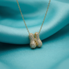 Diamond Bubble Letter "N" Pendant Necklace