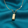 999.9 Fine Gold Bullion Bar Pendant Necklace