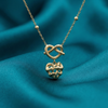 Intricate Love Knot & Woven Heart Satellite Necklace