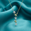 Celestial Cascading Star Drop Necklace