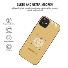 Bornstud Zodiac Aquarius printed Case for iPhone 12 -Yellow - Bornstud