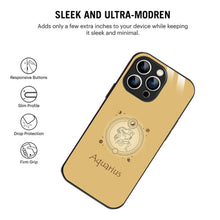 Bornstud Zodiac Aquarius printed Case for iPhone 13 Pro Max -Yellow - Bornstud