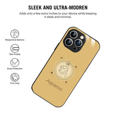 Bornstud Zodiac Aquarius printed Case for iPhone 14 Pro -Yellow - Bornstud