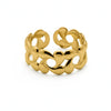 Designer Gold Abstract Cuff Bracelet – Luxury Statement Jewelry