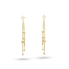 Elegant Long Tassel Earrings with Golden Ball Detailing