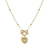Intricate Love Knot & Woven Heart Satellite Necklace