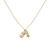 Two Peas in a Pod" Pearl & Crystal Charm Necklace