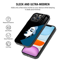 Bornstud 2D Glass ABSTRACT ART GIRL Design iPhone Back Cover – Elegant & Protective - Bornstud