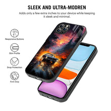 Bornstud 2D Glass Printed Car iPhone 12 Pro Back Cover - Sleek & Tough Mobile Case - Bornstud