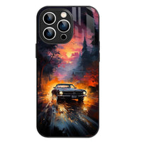 Bornstud 2D Glass Printed Car iPhone 14 Pro MAX Back Cover - Sleek & Tough Mobile Case - Bornstud