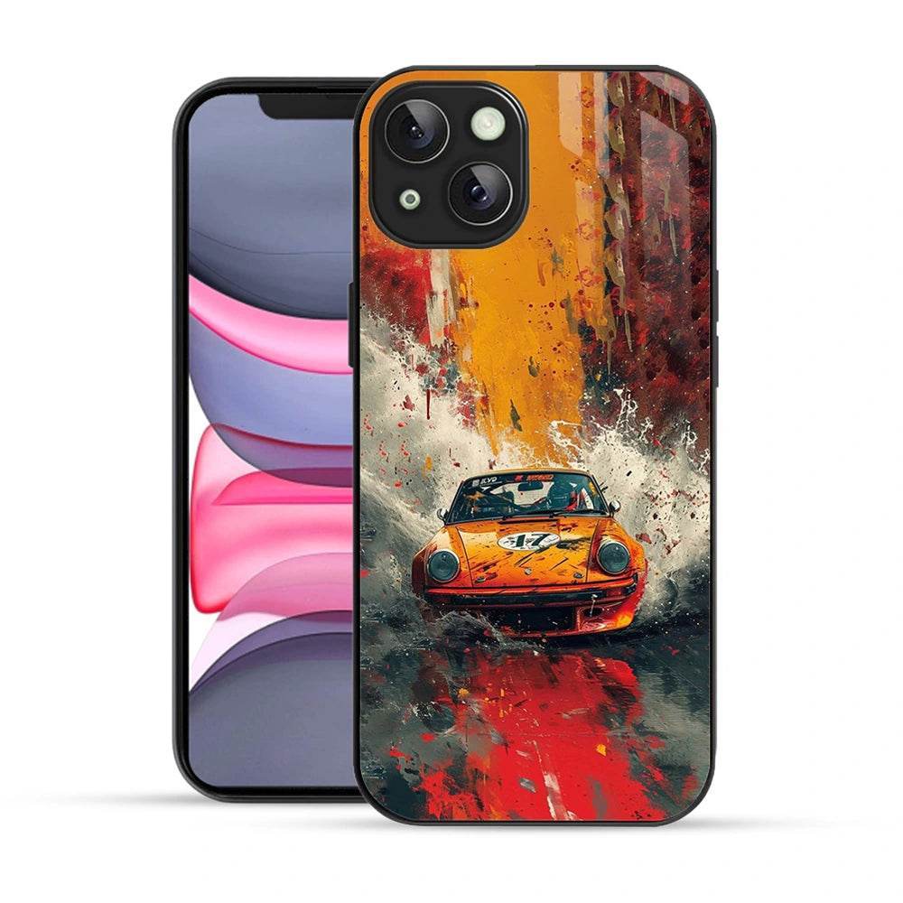 Bornstud 2D Glass Printed Car iPhone 13 Back Cover – For Those Who Dare to Be Different - Bornstud