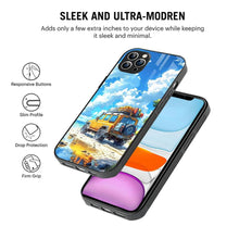 Bornstud 2D Glass Jeep Design iPhone Back Cover – Elegant & Protective - Bornstud