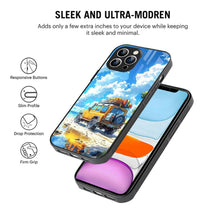 Bornstud 2D Glass Jeep Design iPhone Back Cover – Elegant & Protective - Bornstud