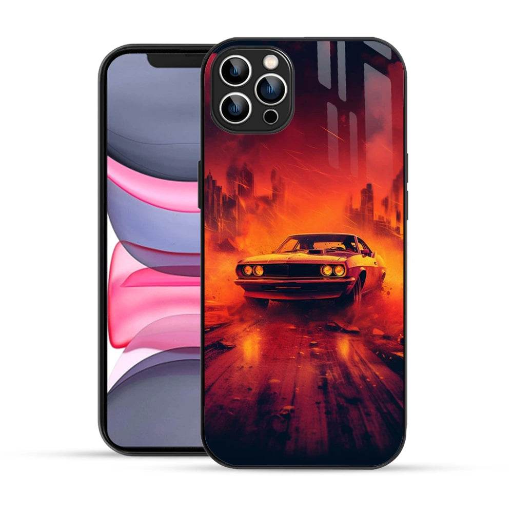 Bornstud 2D Glass MUSTANG-001 Design iPhone 12 Pro Case – Style & Security - Bornstud
