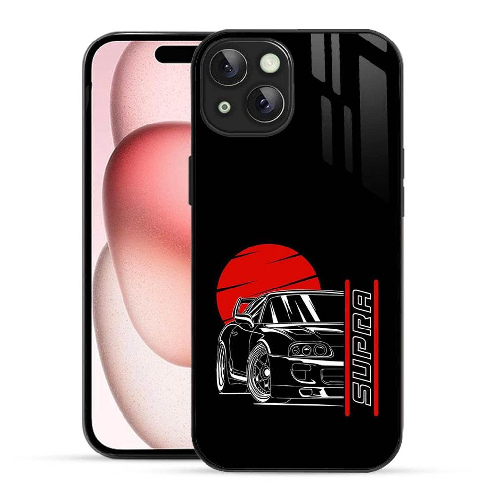 Bornstud 2D Glass Supra Print iPhone 15 Plus Cover – Eye-Catching & Strong - Bornstud