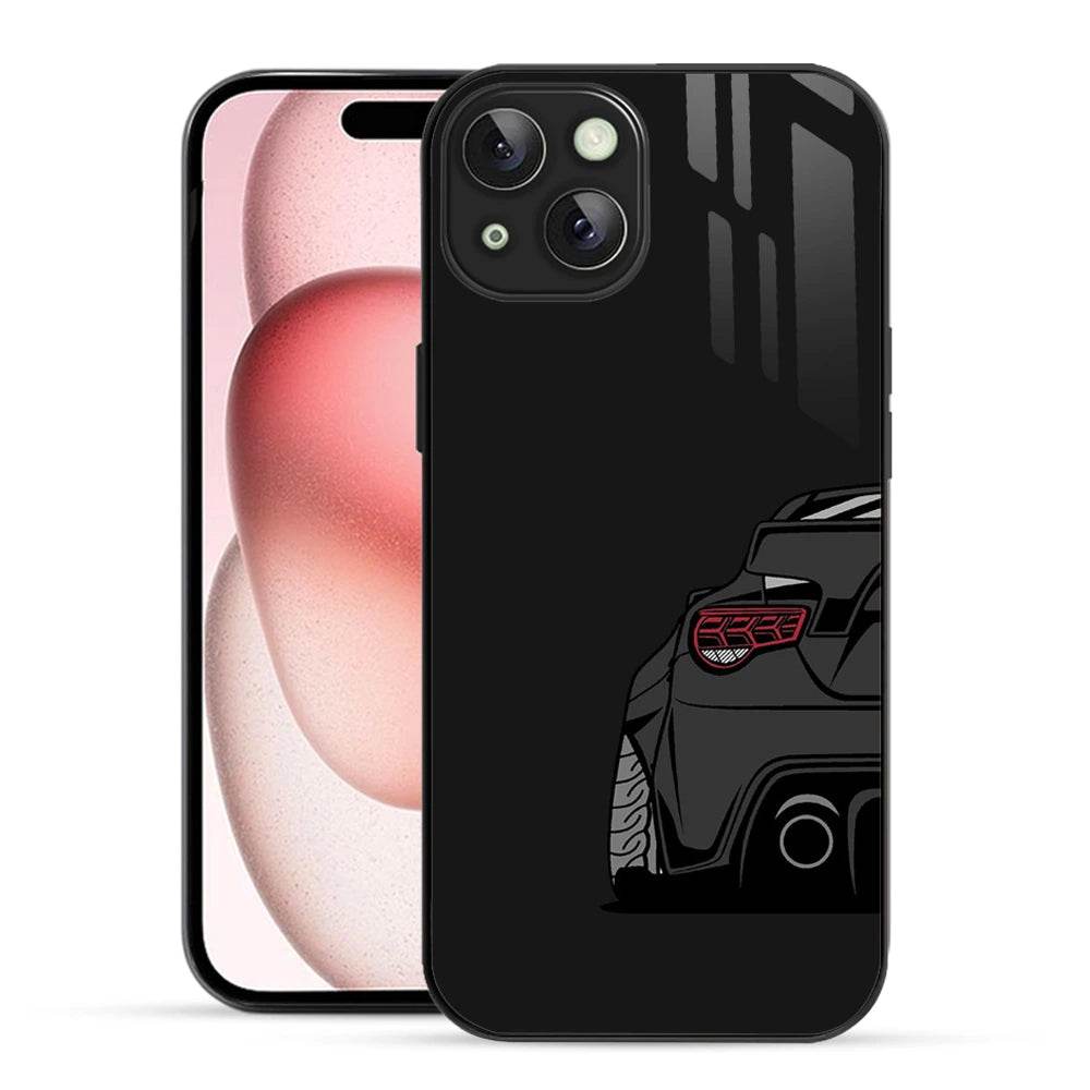 Bornstud 2D Glass SUPRA 003 Print iPhone 15 Plus Cover – Eye-Catching & Strong - Bornstud