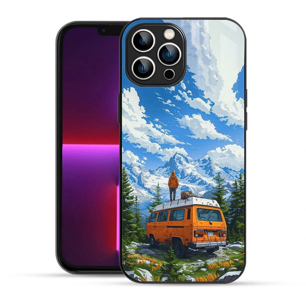 Bornstud Premium 2D Glass VAN-001 Design iPhone 13 Pro Max Case – Bold Style - Bornstud