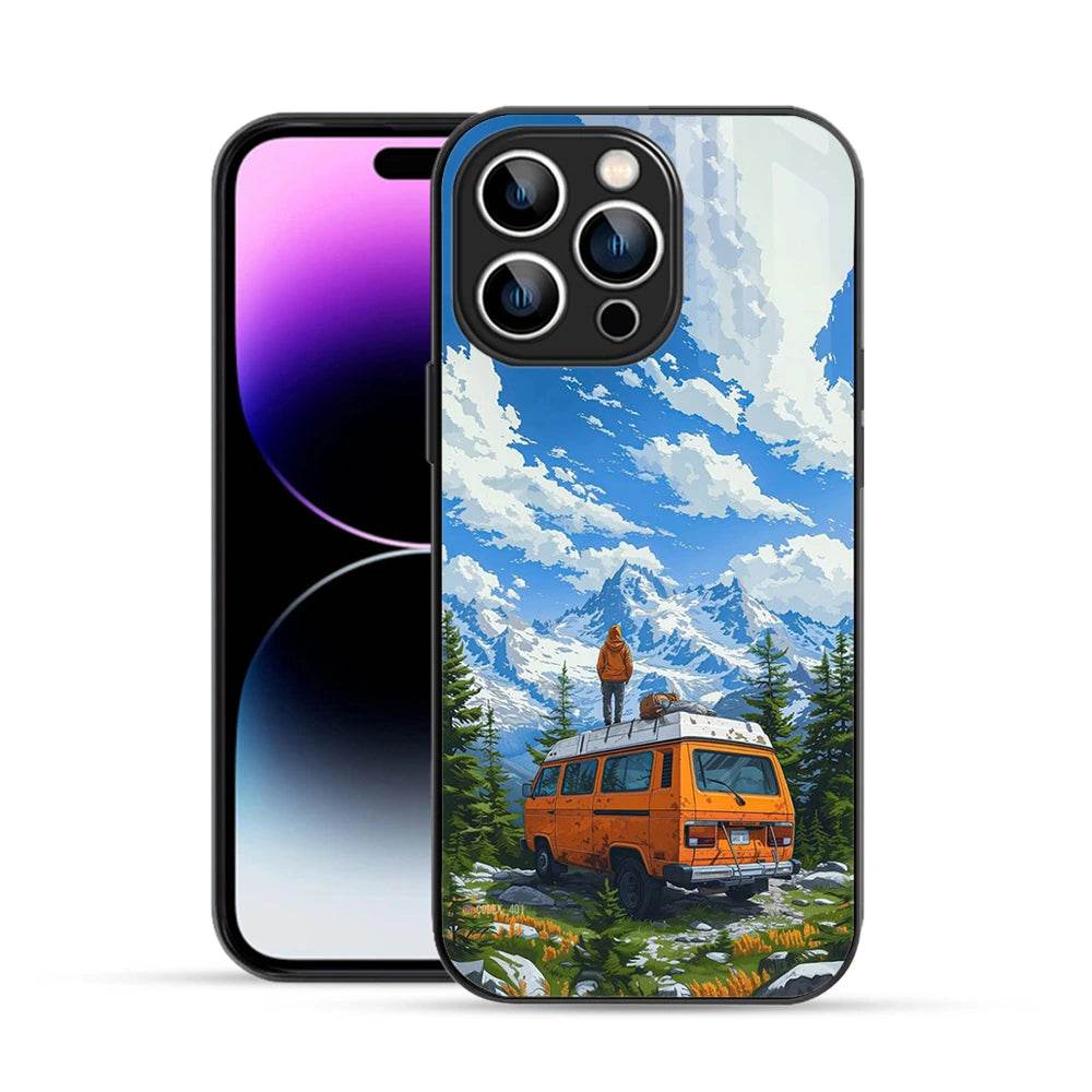 Bornstud 2D Glass VAN-001 Design iPhone 14 Pro Case – Function Meets Fashion - Bornstud
