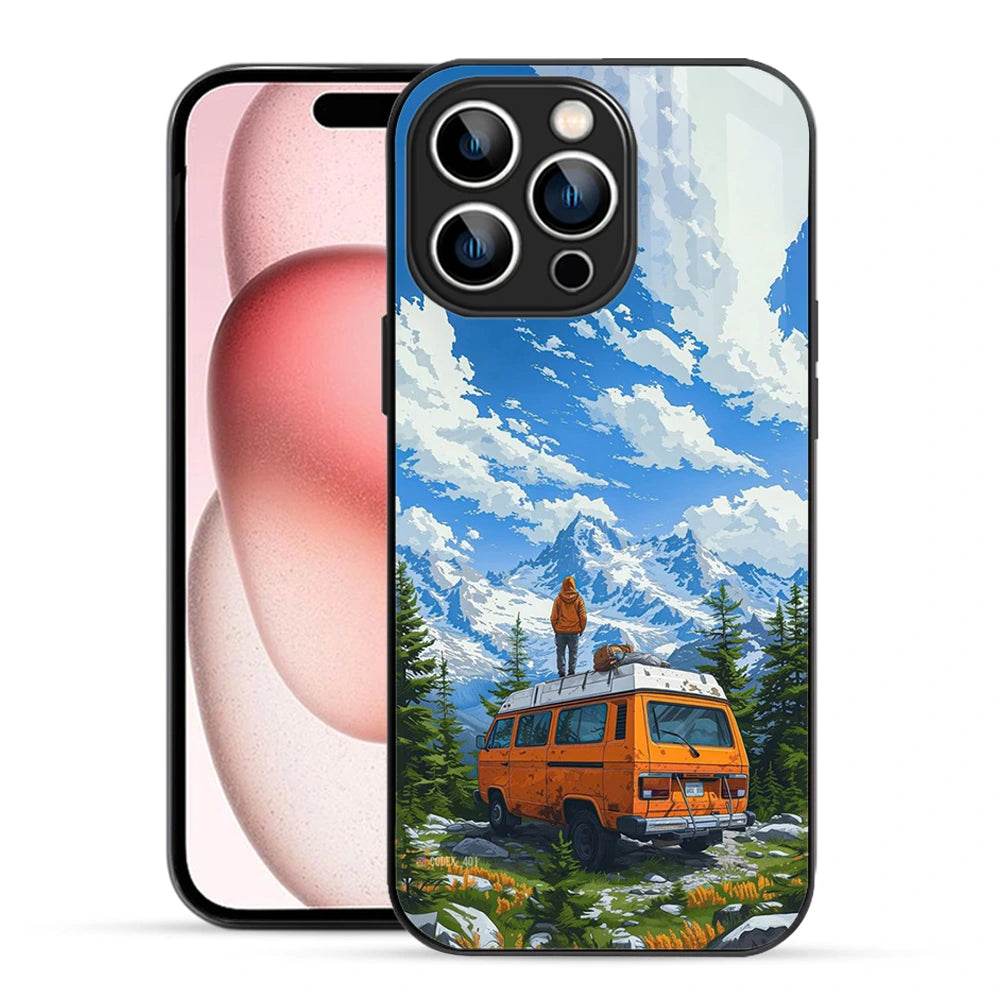 Bornstud 2D Glass VAN-001 Print iPhone 15 Pro Max Case – Distinctive & Durable - Bornstud