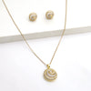 Radiant Swirl Pendant Necklace & Stud Earrings Set