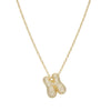 Diamond Bubble Letter "N" Pendant Necklace