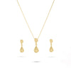 Golden Dewdrop Necklace & Earrings Set