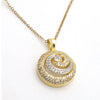 Radiant Swirl Pendant Necklace & Stud Earrings Set