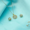 Radiant Swirl Pendant Necklace & Stud Earrings Set