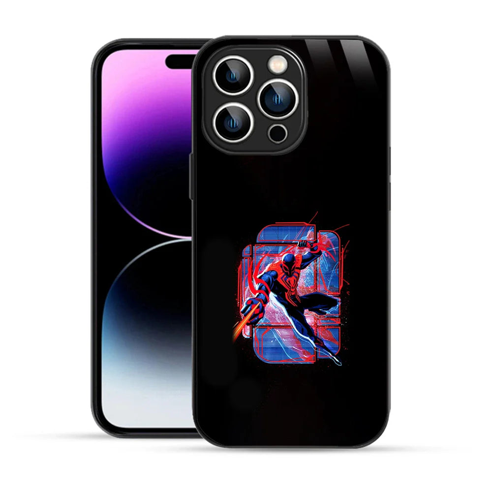 Bornstud Neon Spider Hero Action Printed Case for iPhone 14 Pro Max