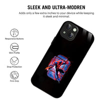 Bornstud Neon Spider Hero Action Printed Case for iPhone 15