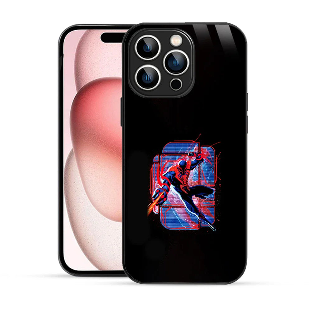 Bornstud Neon Spider Hero Action Printed Case for iPhone 15 Pro Max