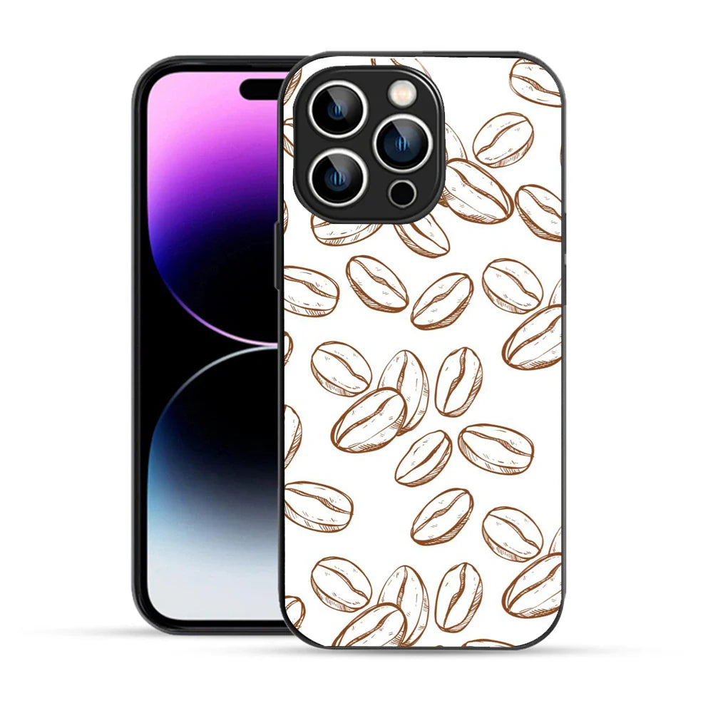 Bornstud Coffee Beans Aesthetic Printed Case for iPhone 14 Pro Max