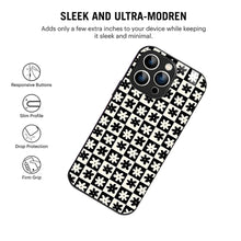 Bornstud Retro Floral Checkered Printed Case for iPhone 13 Pro Max