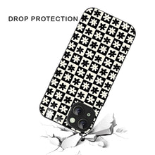 Bornstud Retro Floral Checkered Printed Case for iPhone 14 Plus