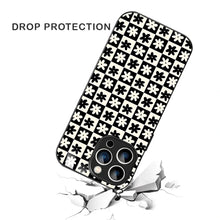 Bornstud Retro Floral Checkered Printed Case for iPhone 14 Pro Max