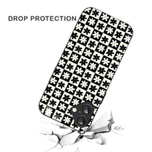 Bornstud Retro Floral Checkered Printed Case for iPhone 16