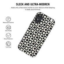 Bornstud Retro Floral Checkered Printed Case for iPhone 16