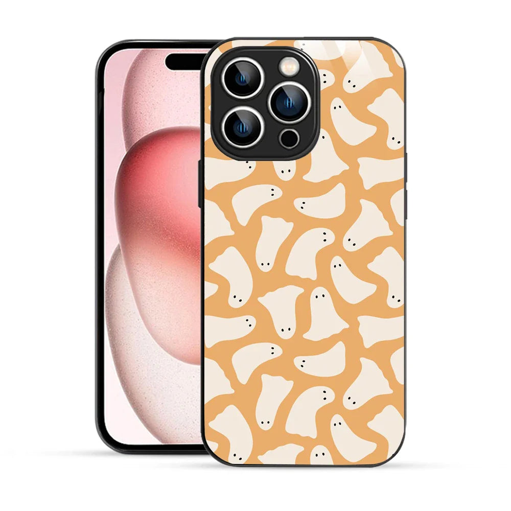 Bornstud Cute Ghost Pattern Printed Case for iPhone 15 Pro