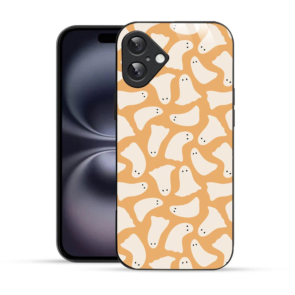 Bornstud Cute Ghost Pattern Printed Case for iPhone 16