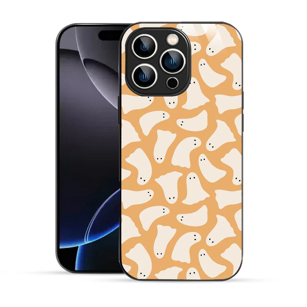 Bornstud Cute Ghost Pattern Printed Case for iPhone 16 Pro Max