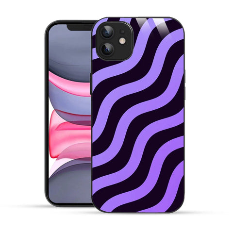 Bornstud Wavy Purple Aesthetic Printed Case for iPhone 11