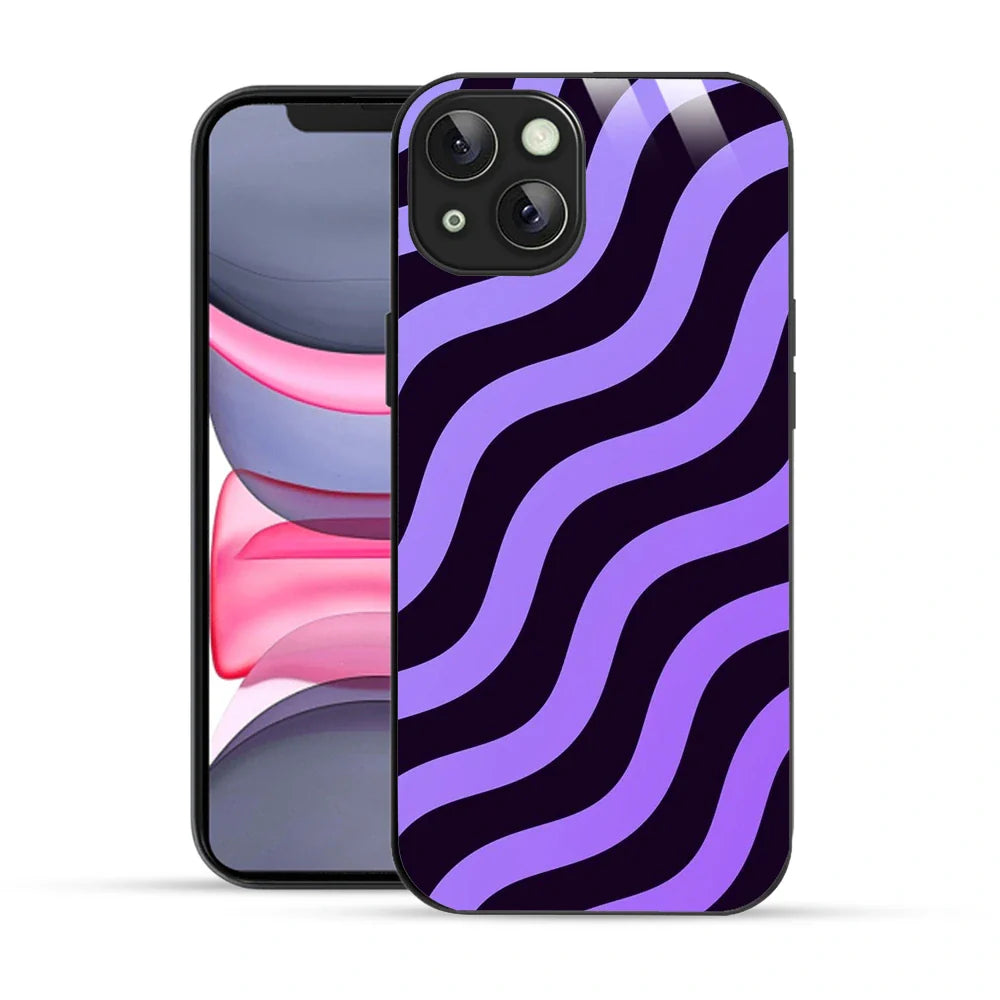 Bornstud Wavy Purple Aesthetic Printed Case for iPhone 13
