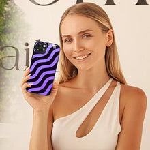 Bornstud Wavy Purple Aesthetic Printed Case for iPhone 15