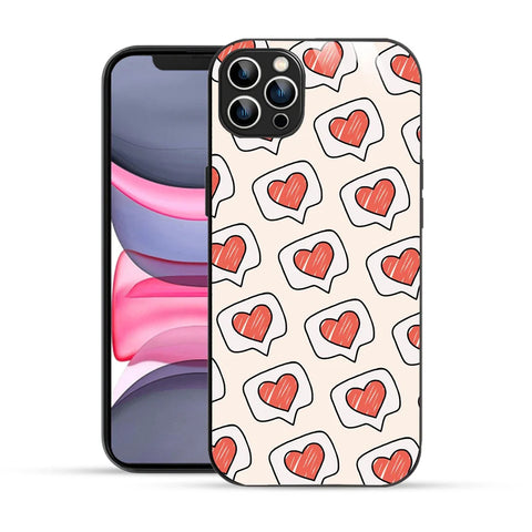 Bornstud Cute Heart Speech Bubble Aesthetic Printed Case for iPhone 11 Pro