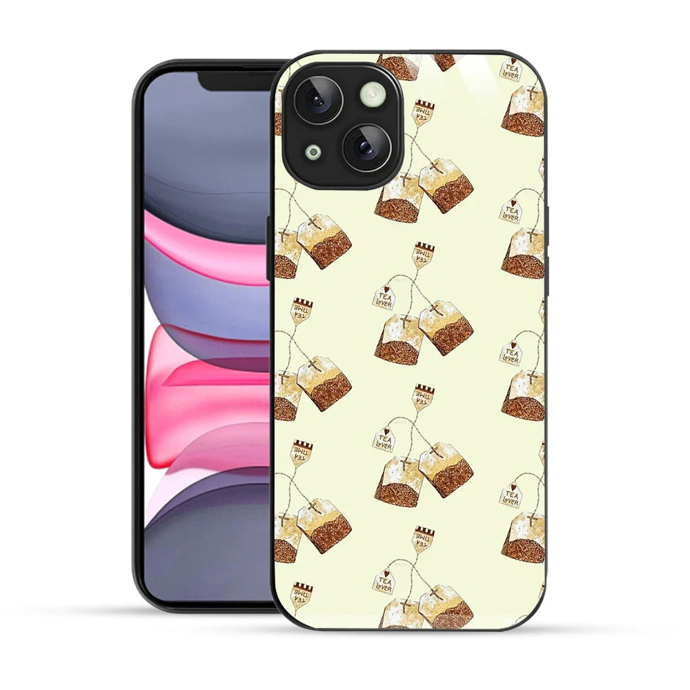 Bornstud Cute Aesthetic Tea Bag Printed Case for iPhone 14