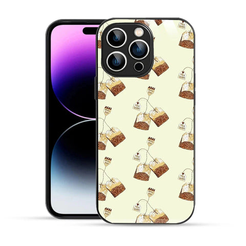 Bornstud Cute Aesthetic Tea Bag Printed Case for iPhone 14 Pro