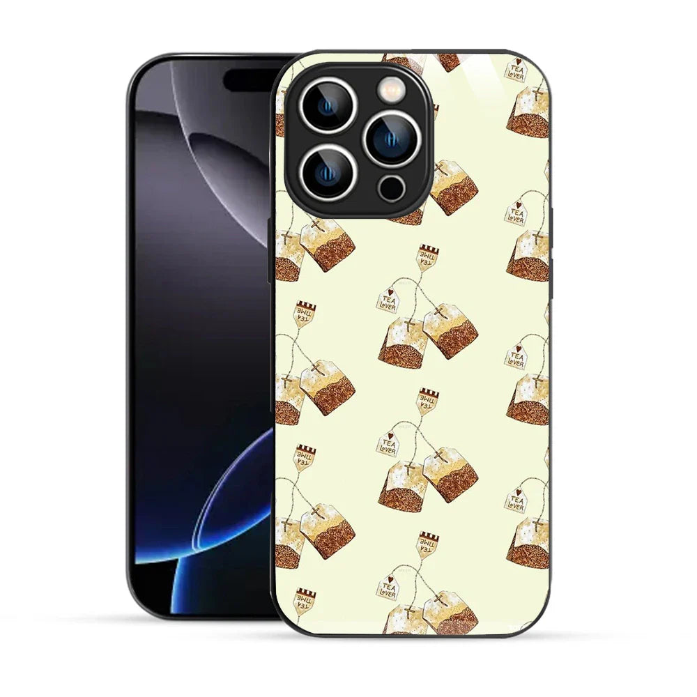 Bornstud Cute Aesthetic Tea Bag Printed Case for iPhone 16 Pro Max