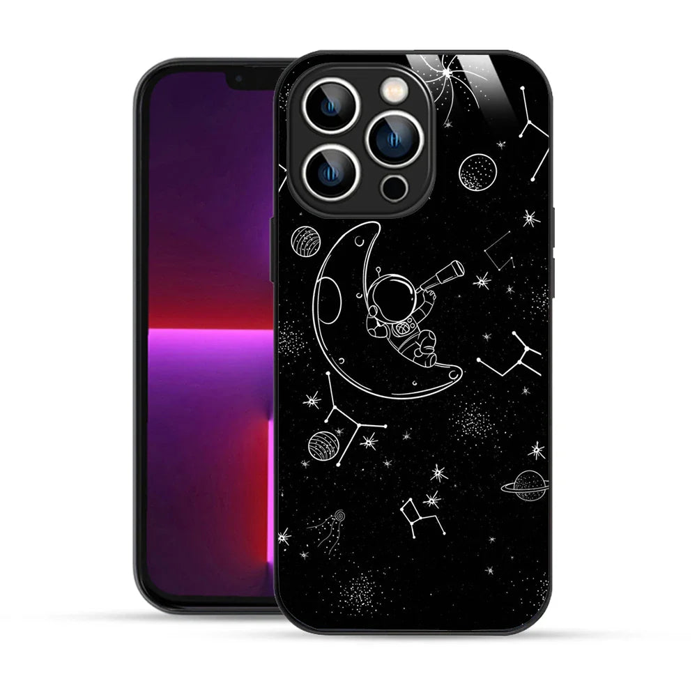Bornstud Astronaut & Moon Printed Case for iPhone 13 Pro