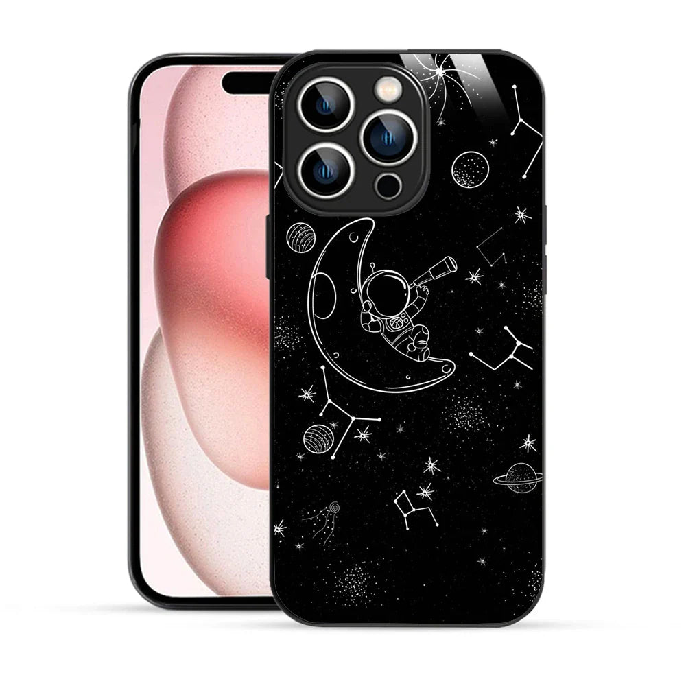 Bornstud Astronaut & Moon Printed Case for iPhone 15 Pro Max