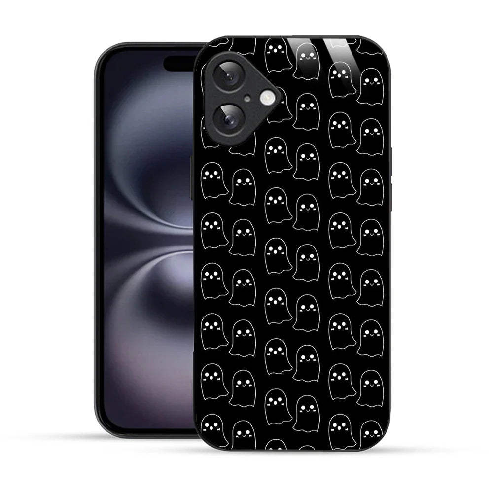 Bornstud Ghost Pattern Printed Case for iPhone 16 Plus